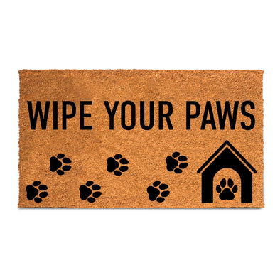 PLUS Haven Coco Coir Door Mat with Heavy Duty Backing, Welcome