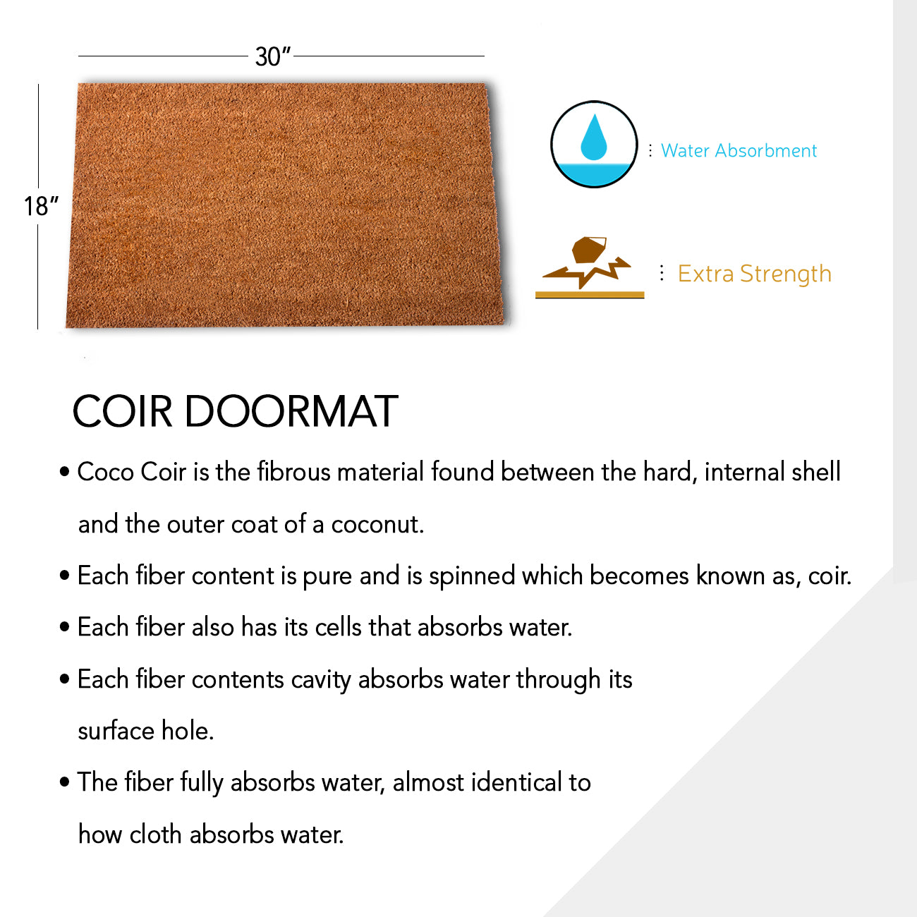 Coir Door Mats  The Original Hard Wearing Doormat Material
